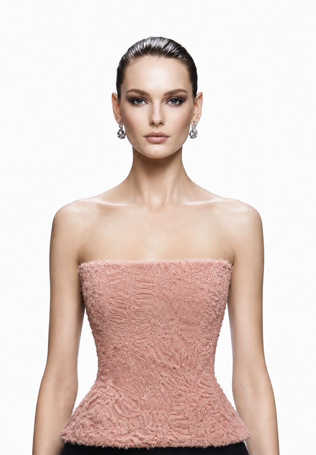 Rose Ruched Corset Top - front
