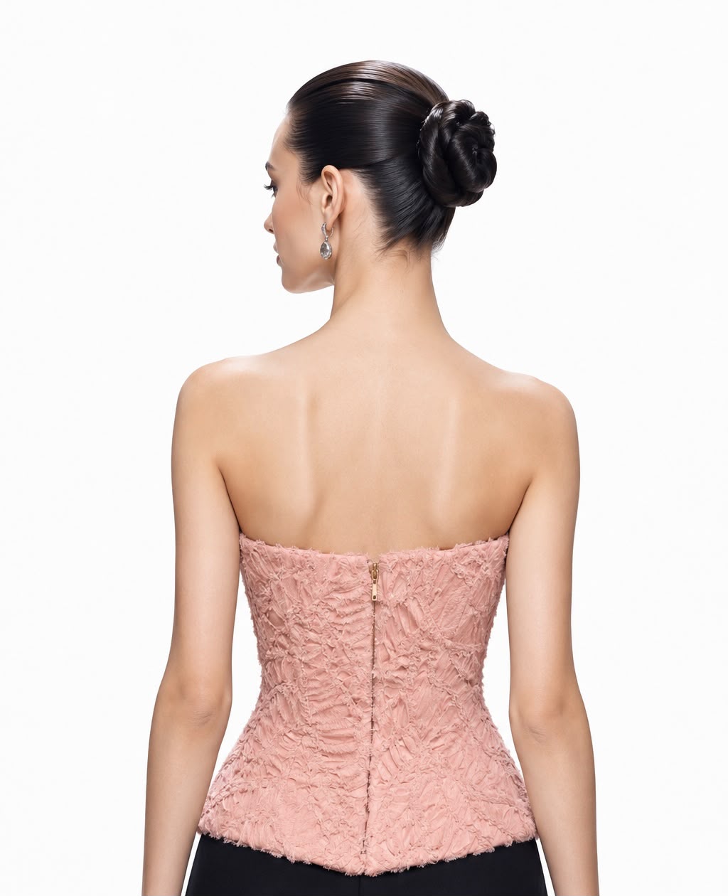Rose Ruched Corset Top - back