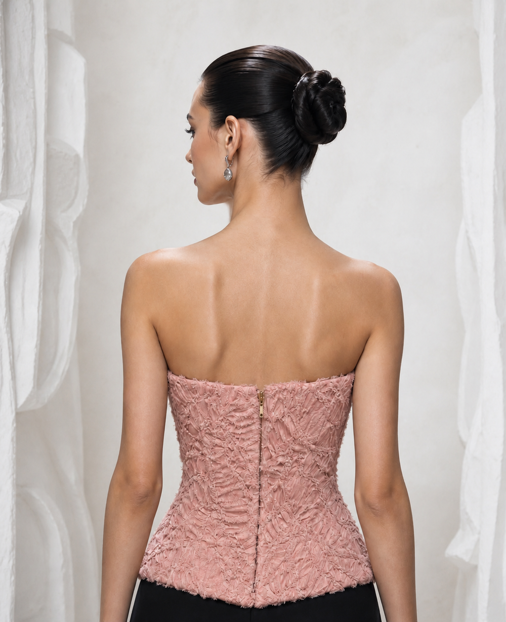 Rose Ruched Corset Top