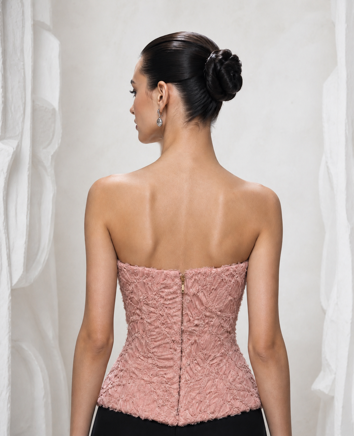 Rose Ruched Corset Top