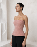 Rose Ruched Corset Top