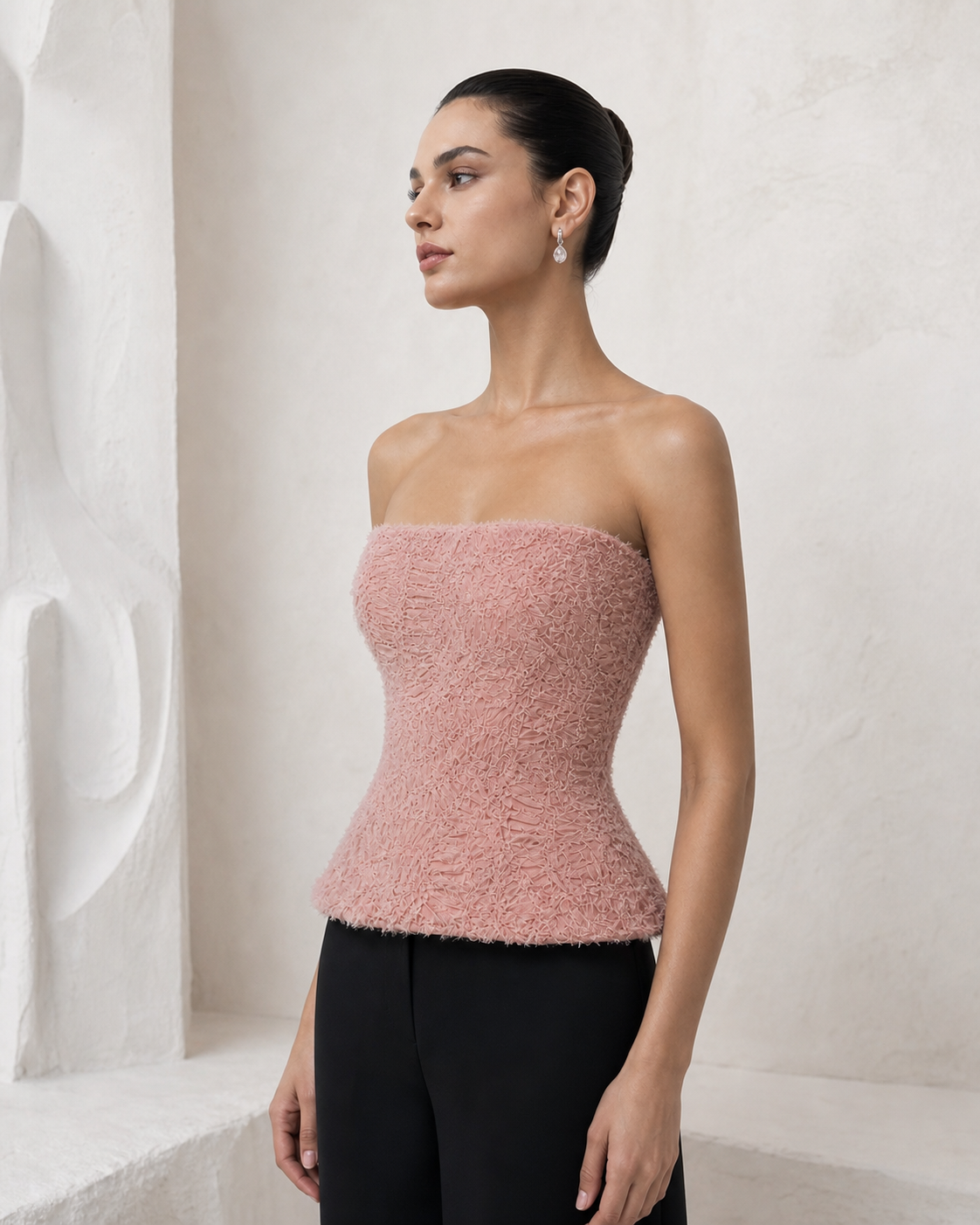 Rose Ruched Corset Top